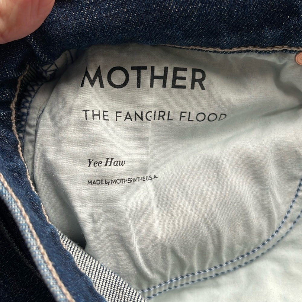 Mother denim fangirl flood High-waisted jeans wide barrel leg size 27 - Picture 7 of 16